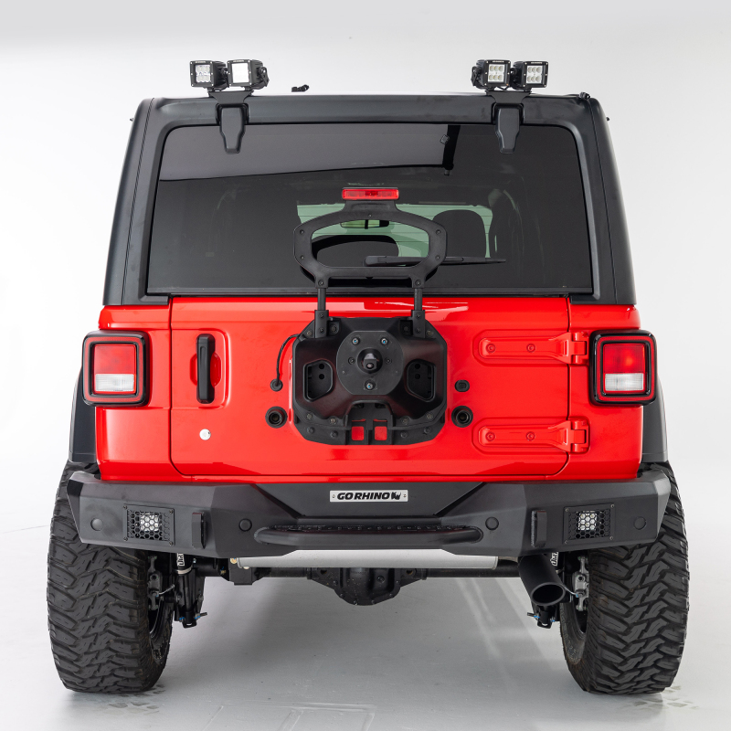 Jeep Wrangler JL Light Mounts - Rear - Go Rhino - Hard Top Rear for 3x3 LED Cubes - Textured Black - `18-`20